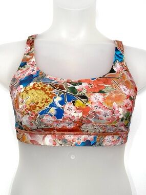 Lululemon Seawheeze Energy Bra Floral Coral Size 8 Limited Edition
